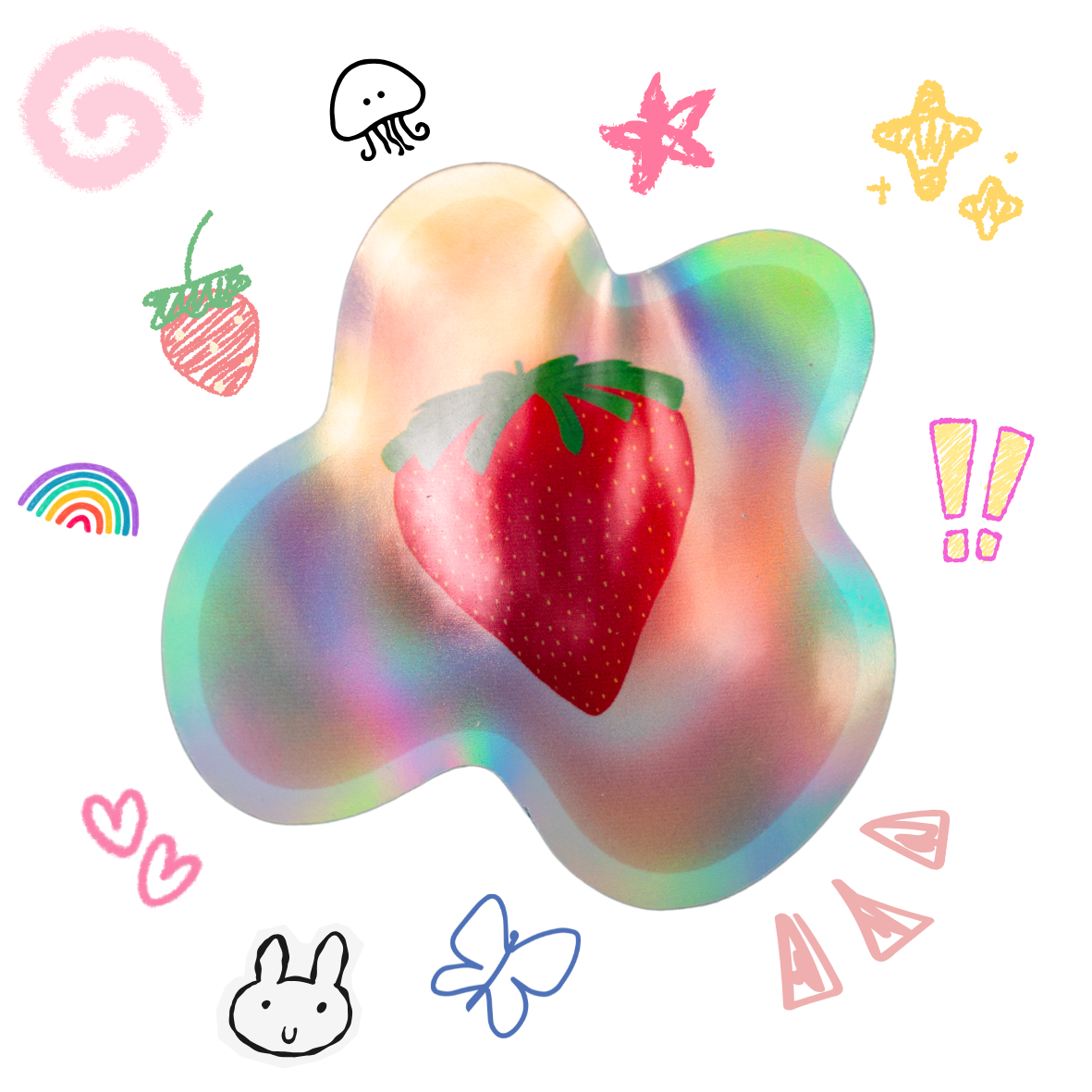 Strawberry Dreams - Holographic Sticker