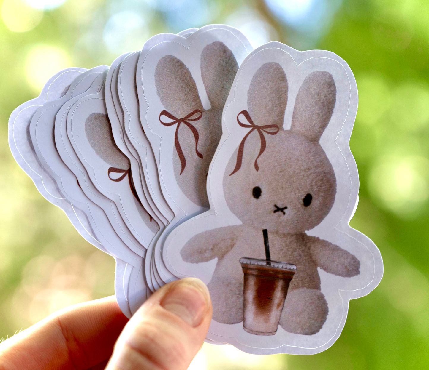 Miffy + Iced Coffee - Glossy Sticker