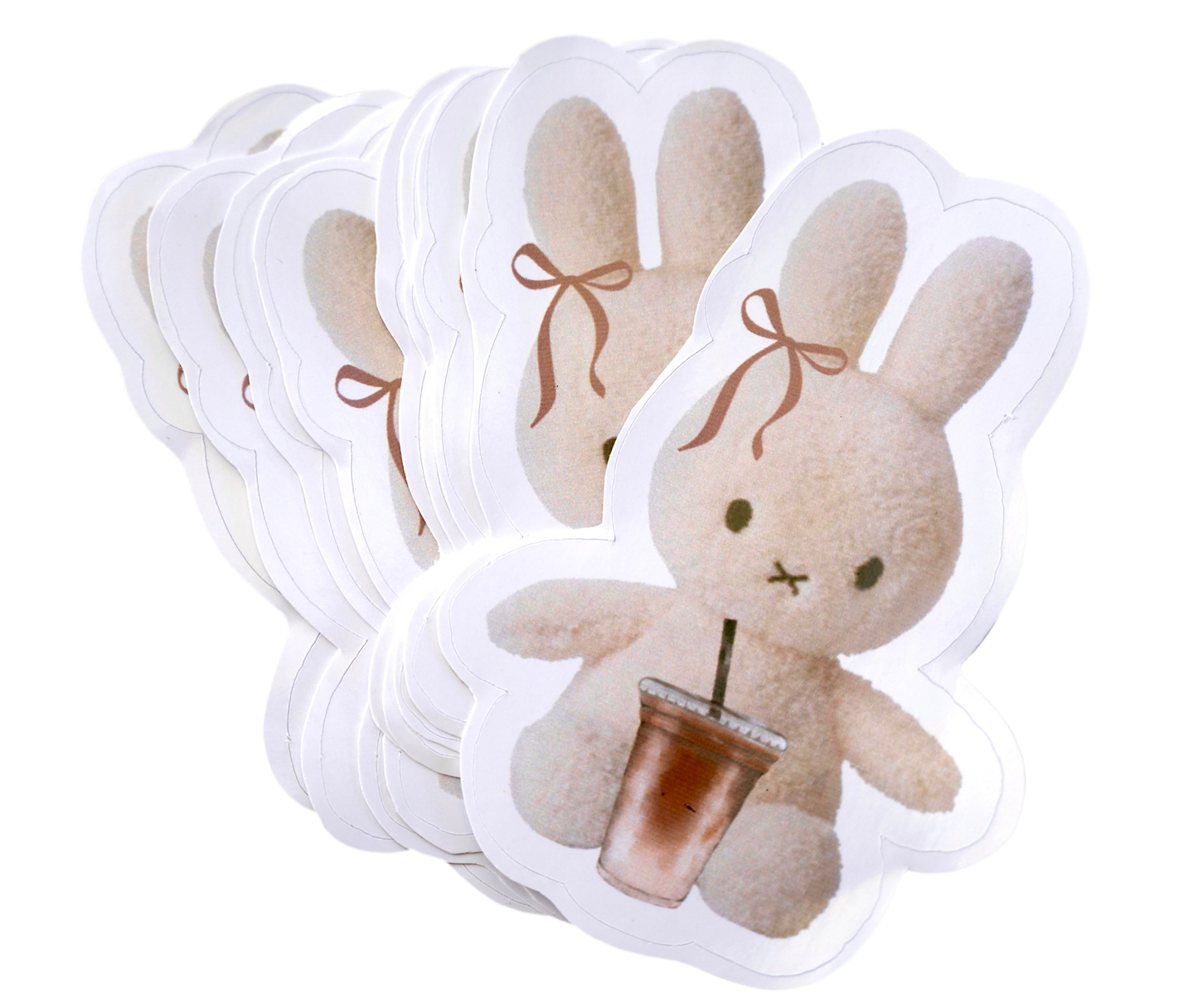 Miffy + Iced Coffee - Glossy Sticker