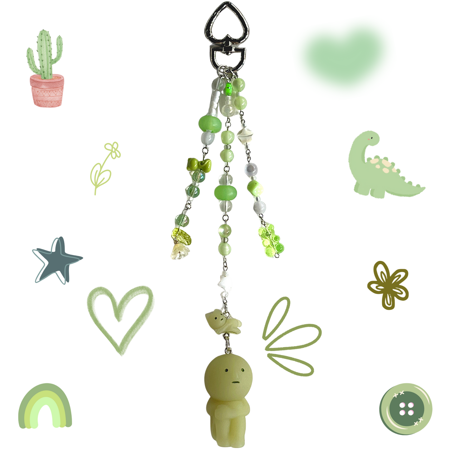 Smiski + Kitty Keychain
