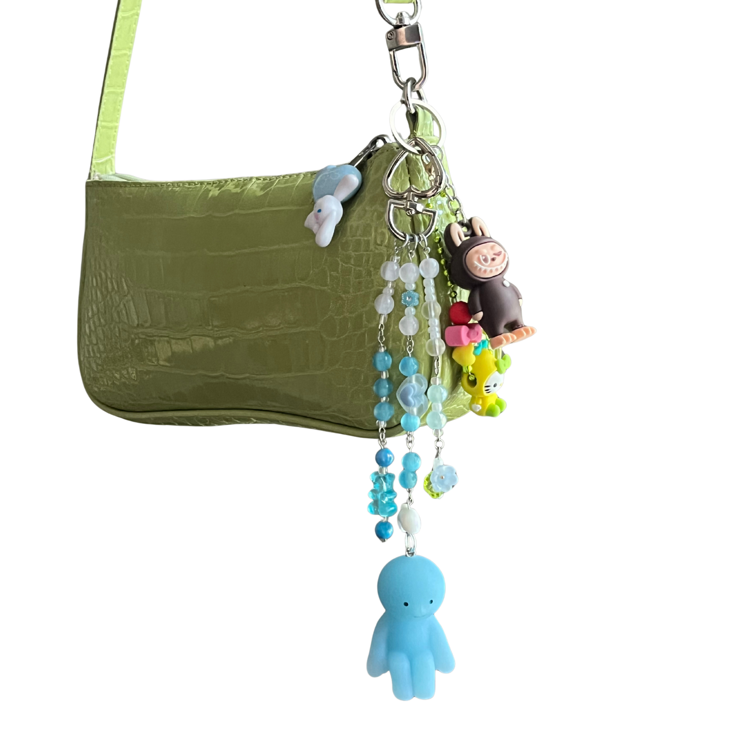 Authentic Smiski Keychain - Blue Toilet Series
