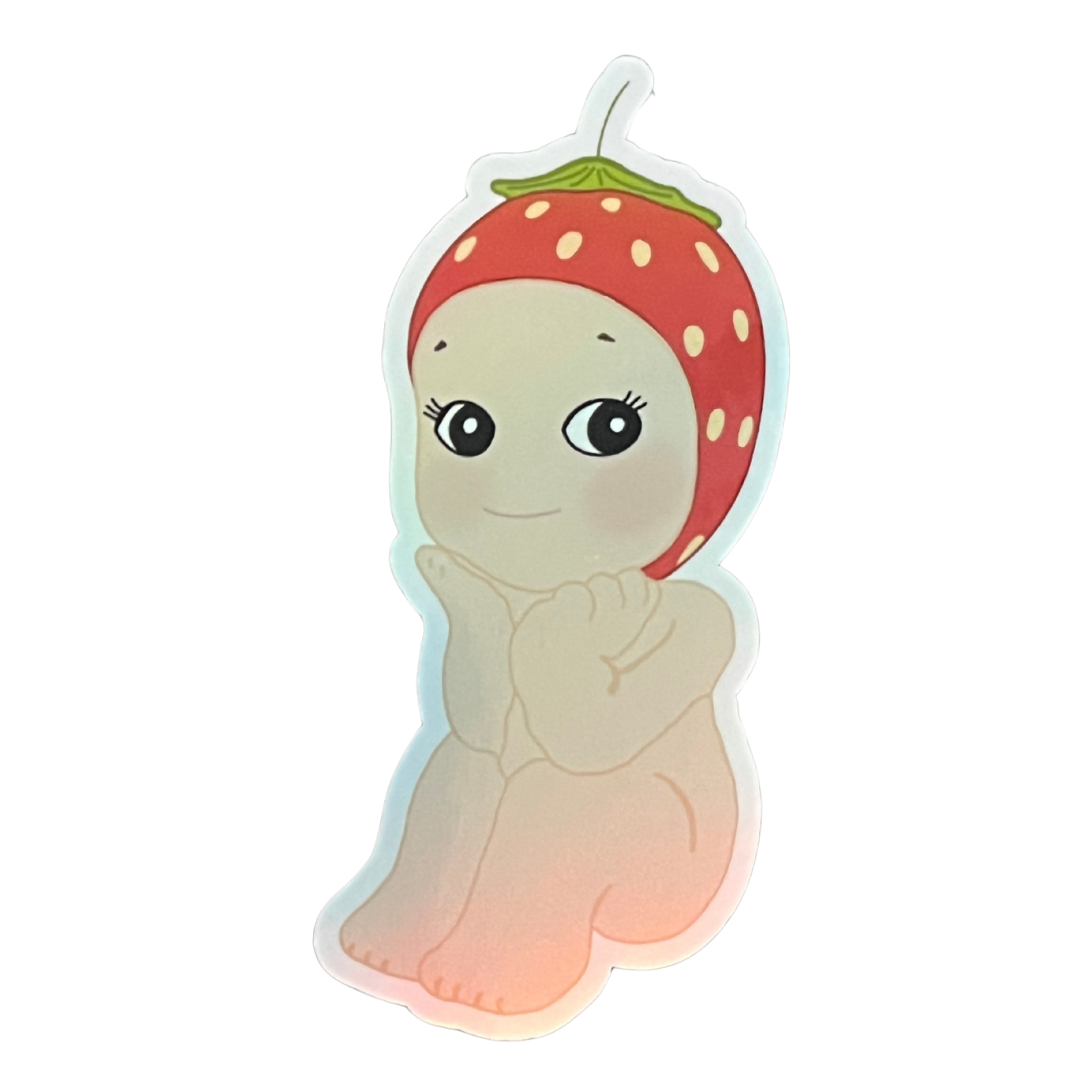Strawberry Angel - Holographic Sticker