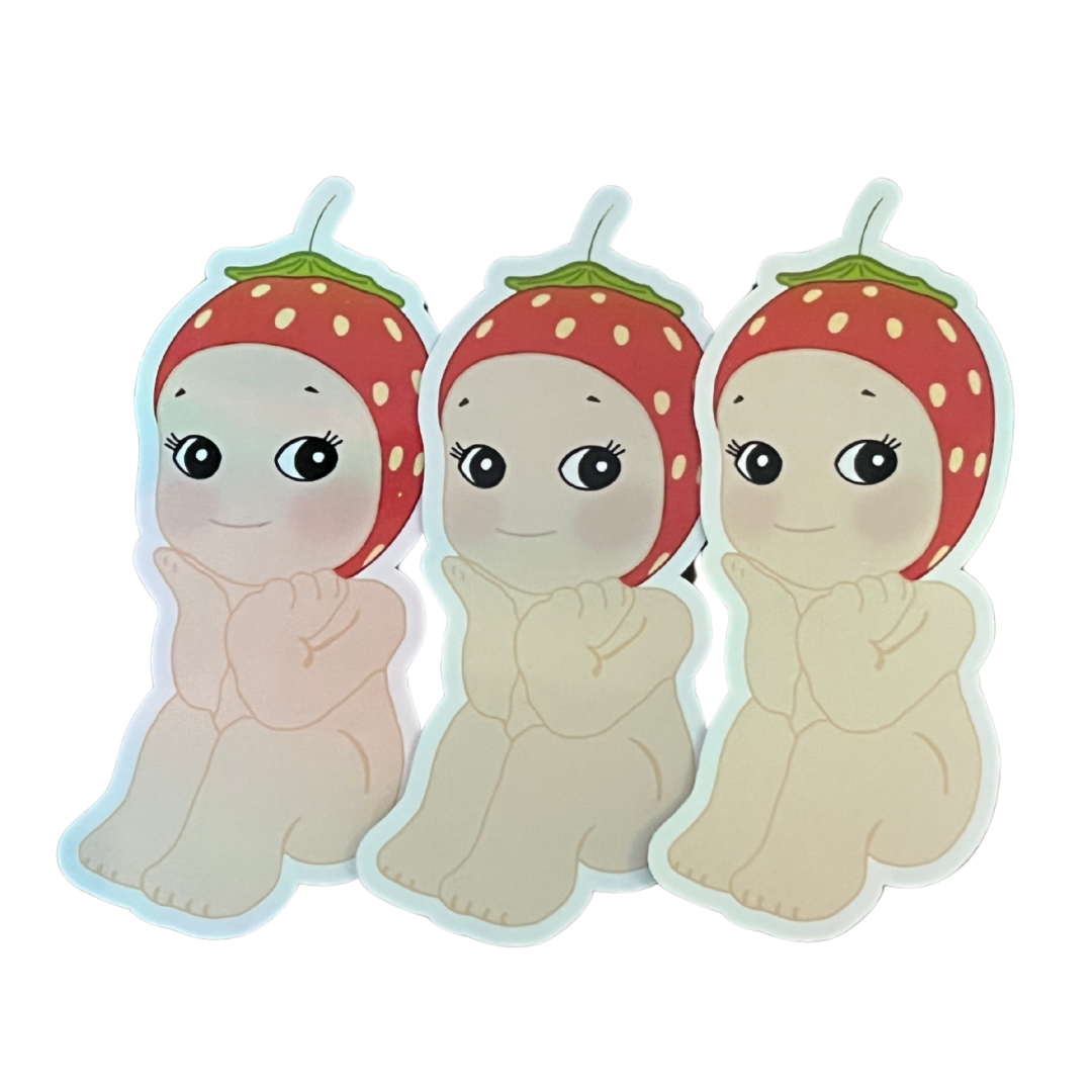 Strawberry Angel - Holographic Sticker