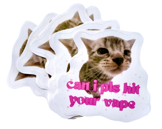 Polite Cat - Glossy Sticker