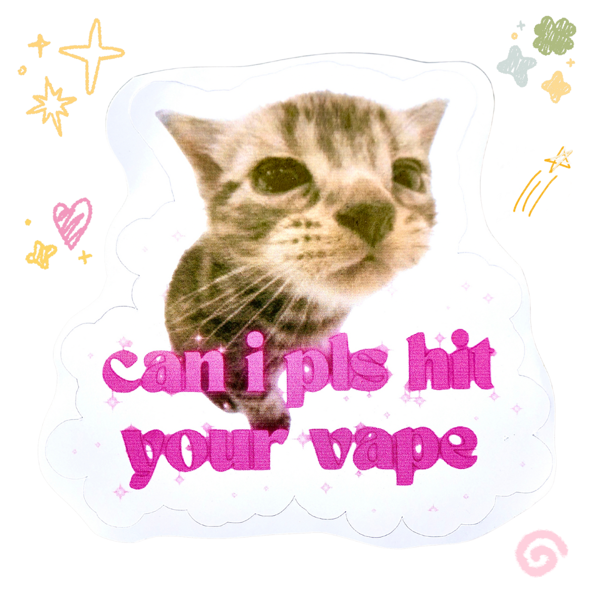 Polite Cat - Glossy Sticker