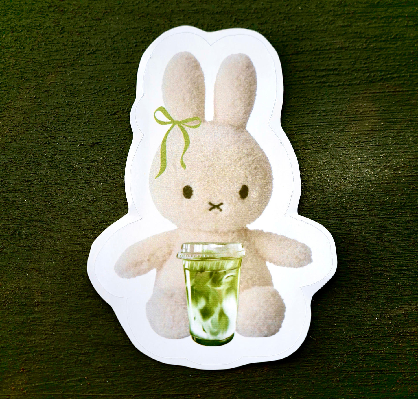 Miffy + Matcha - Glossy Sticker