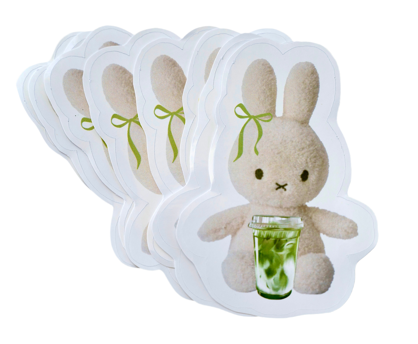 Miffy + Matcha - Glossy Sticker