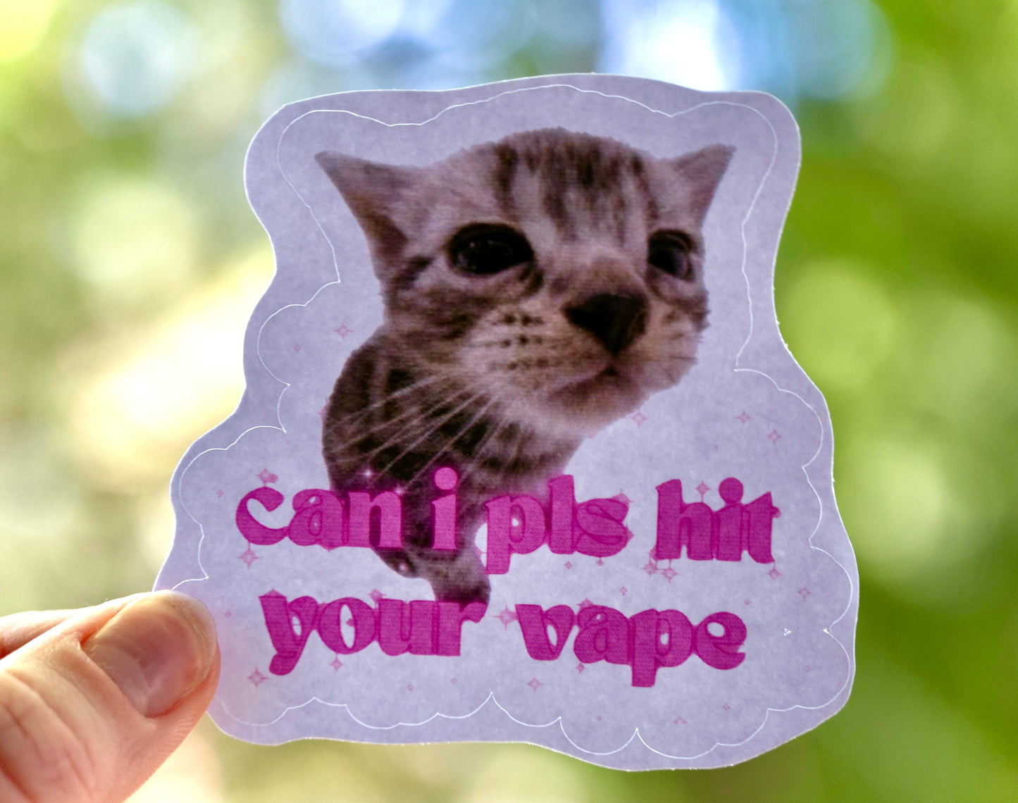 Polite Cat - Glossy Sticker
