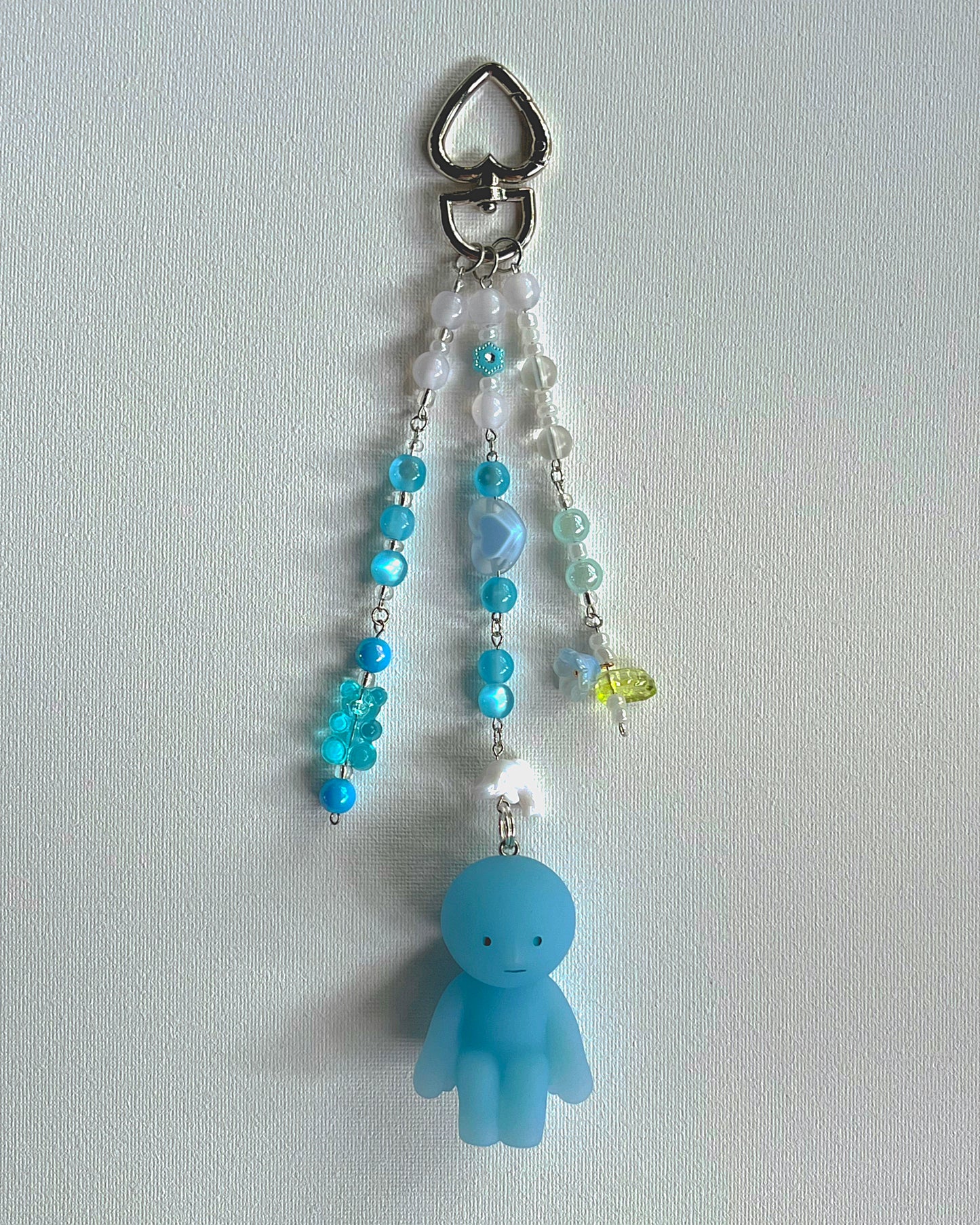 Authentic Smiski Keychain - Blue Toilet Series