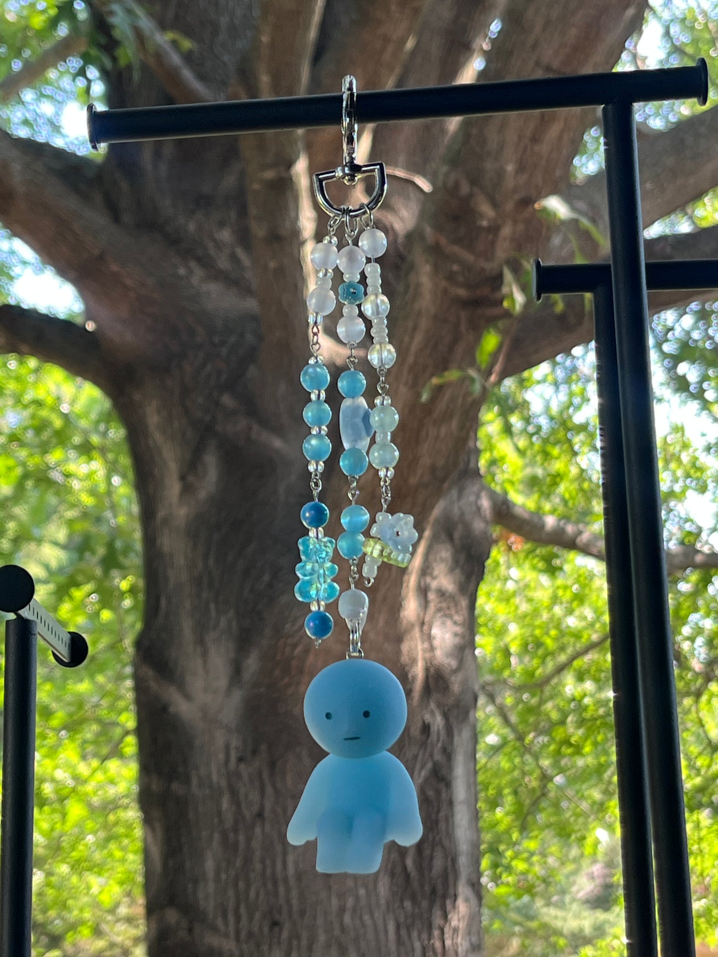 Authentic Smiski Keychain - Blue Toilet Series