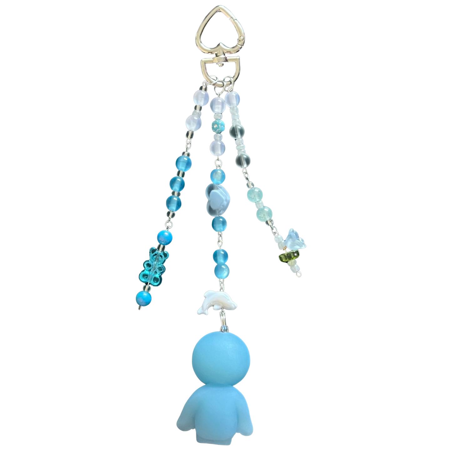 Authentic Smiski Keychain - Blue Toilet Series