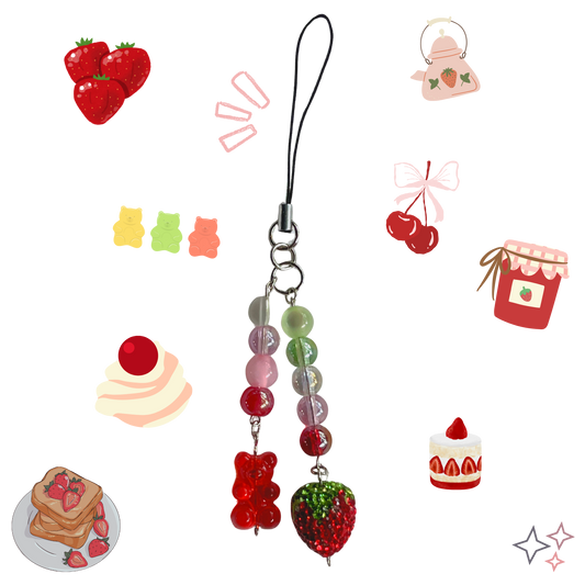 Strawberry Gummy Bear - Phone Charm